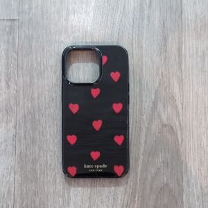 kate spade Black and Red Heart Phone Case
